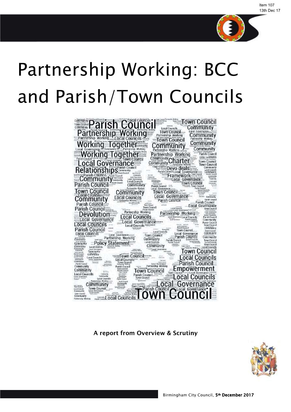 Partnership Working: BCC and Parish/Town Councils