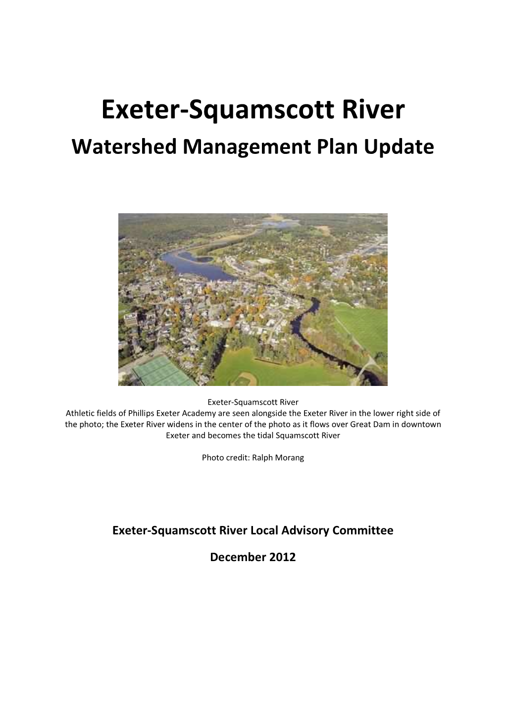 Exeter-Squamscott River Watershed Management Plan Update