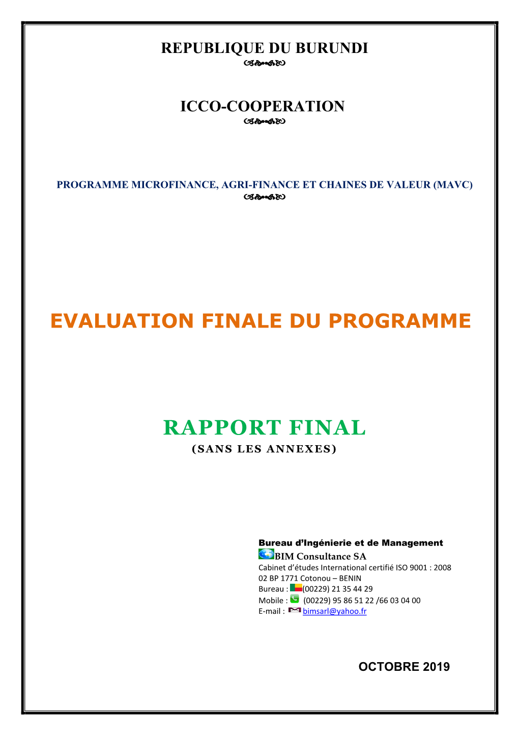 Rapport Final (Sans Les Annexes)