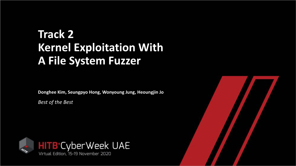 Track 2 Kernel Exploitation with a File System Fuzzer