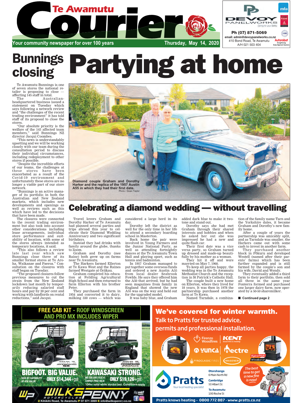 Te Awamutu Courier Thursday, May 14, 2020 Planning Next Big Adventure