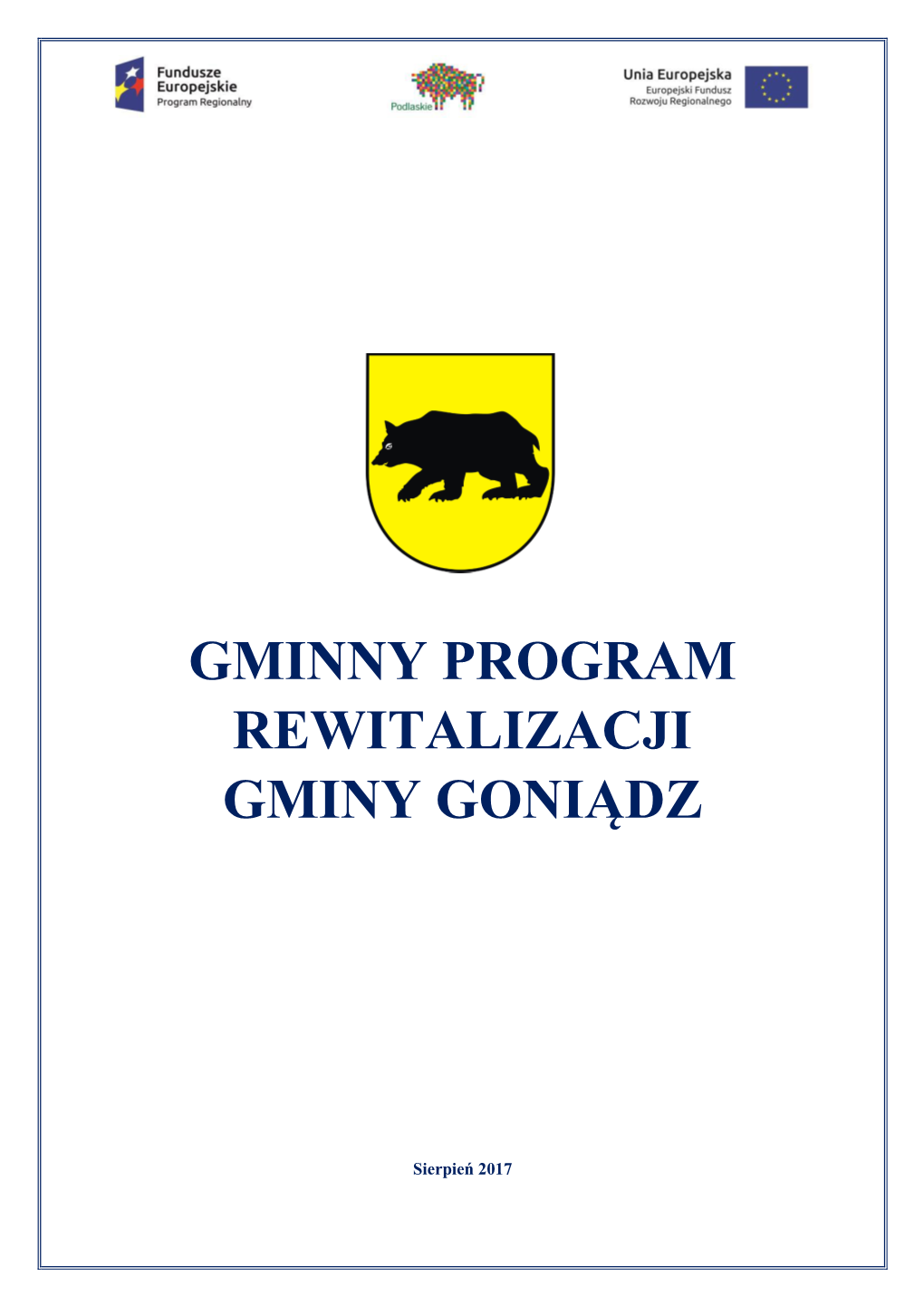 Gminny Program Rewitalizacji Gminy Goniądz.Pdf