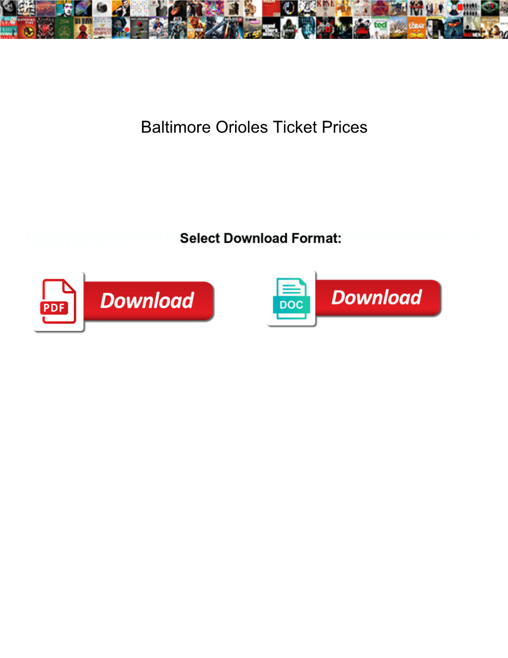 Baltimore Orioles Ticket Prices