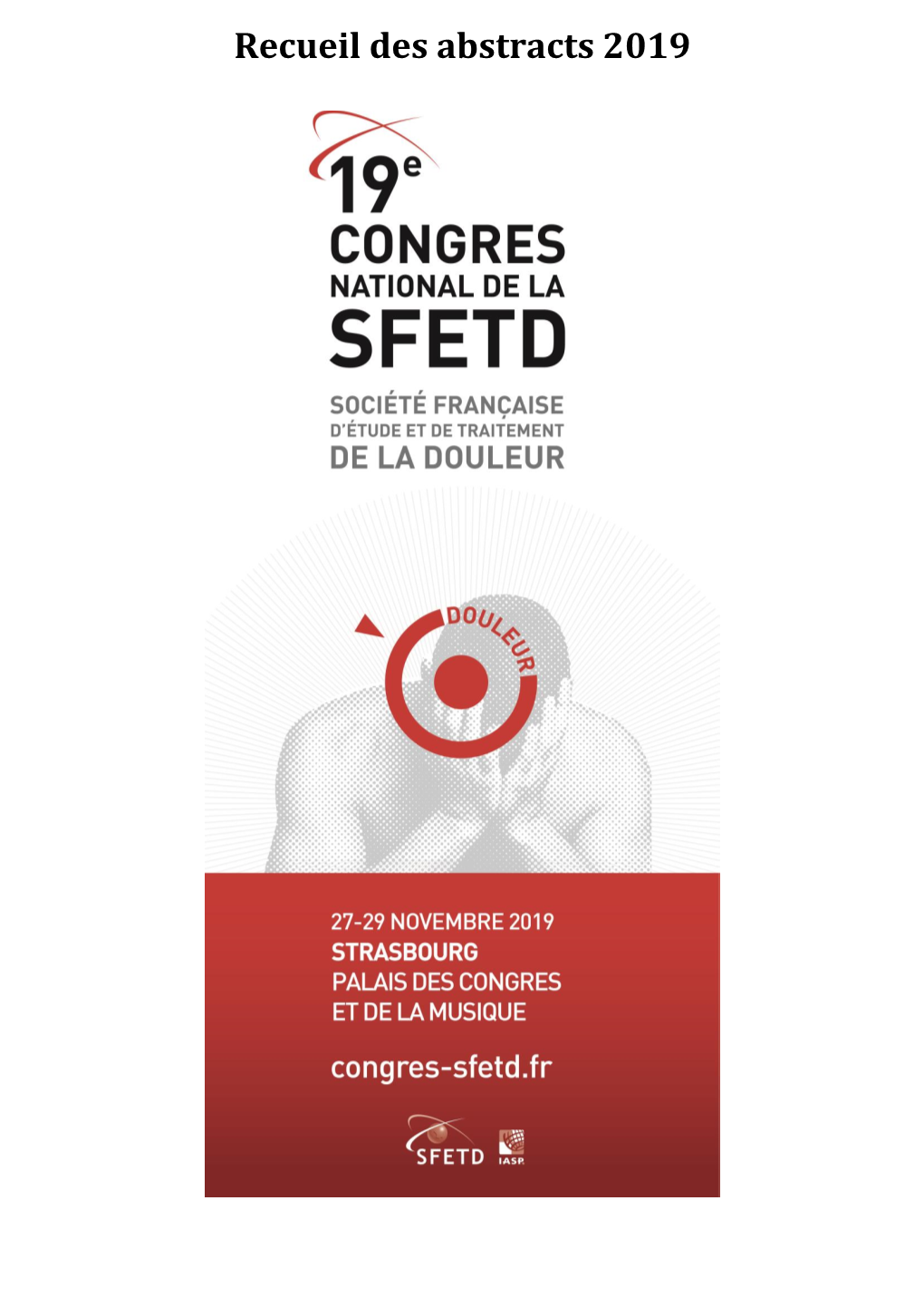 Recueil Des Abstracts 2019