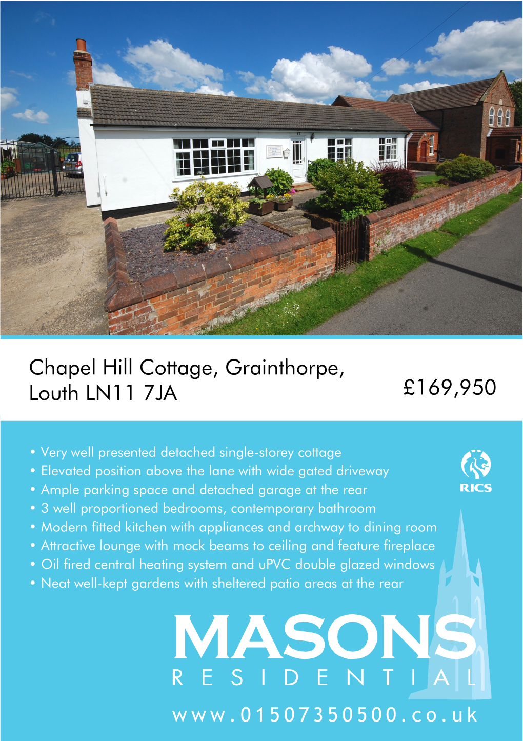 Chapel Hill Cottage, Grainthorpe, Louth LN11 7JA £169,950