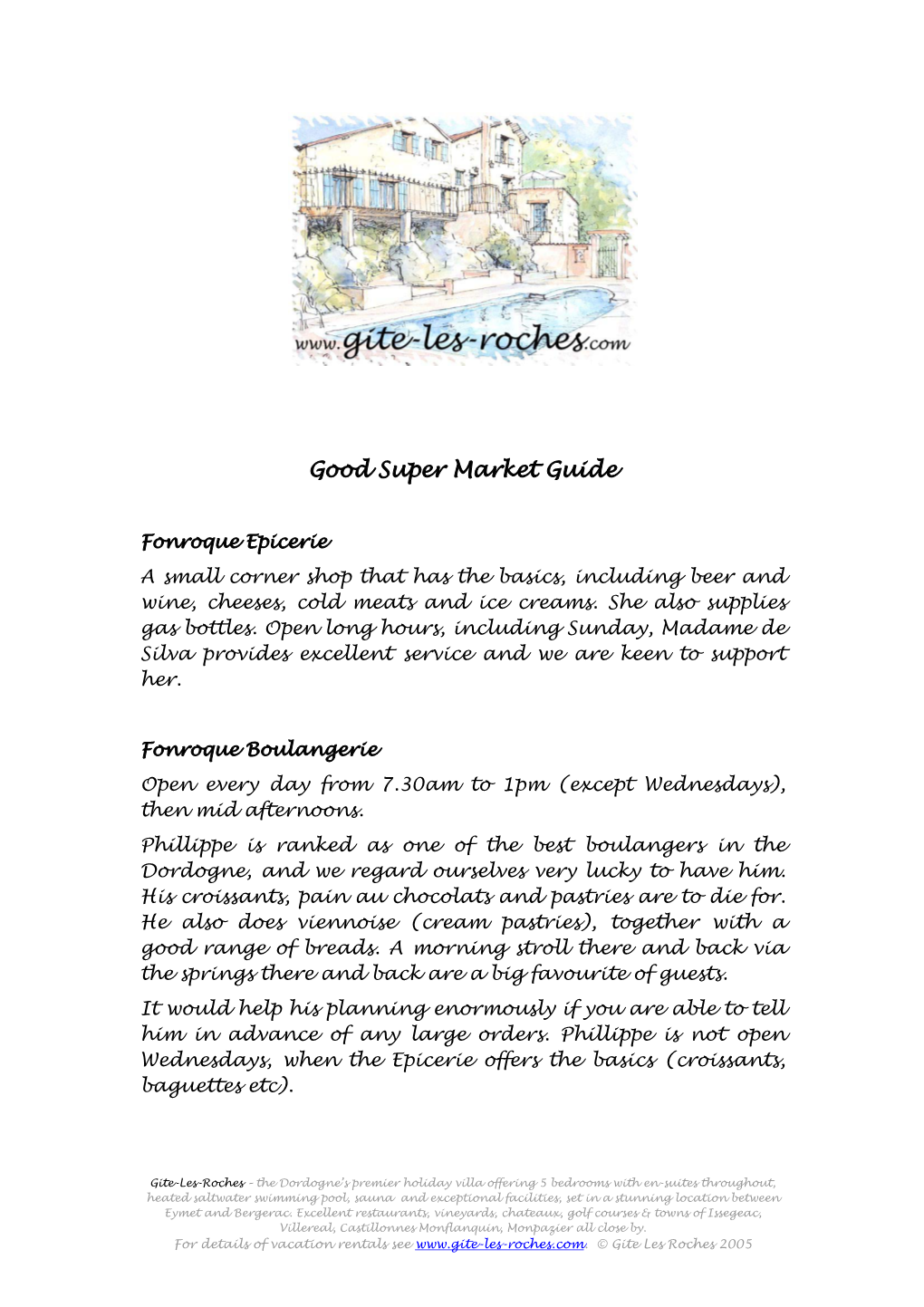 Good Super Market Guide