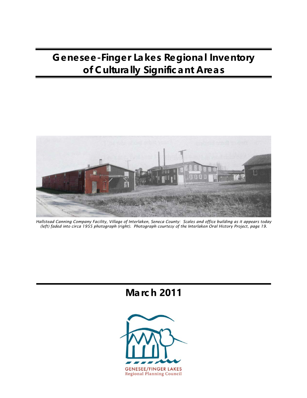 Genesee-Finger Lakes Regional Inventory of Culturally Significant Areas