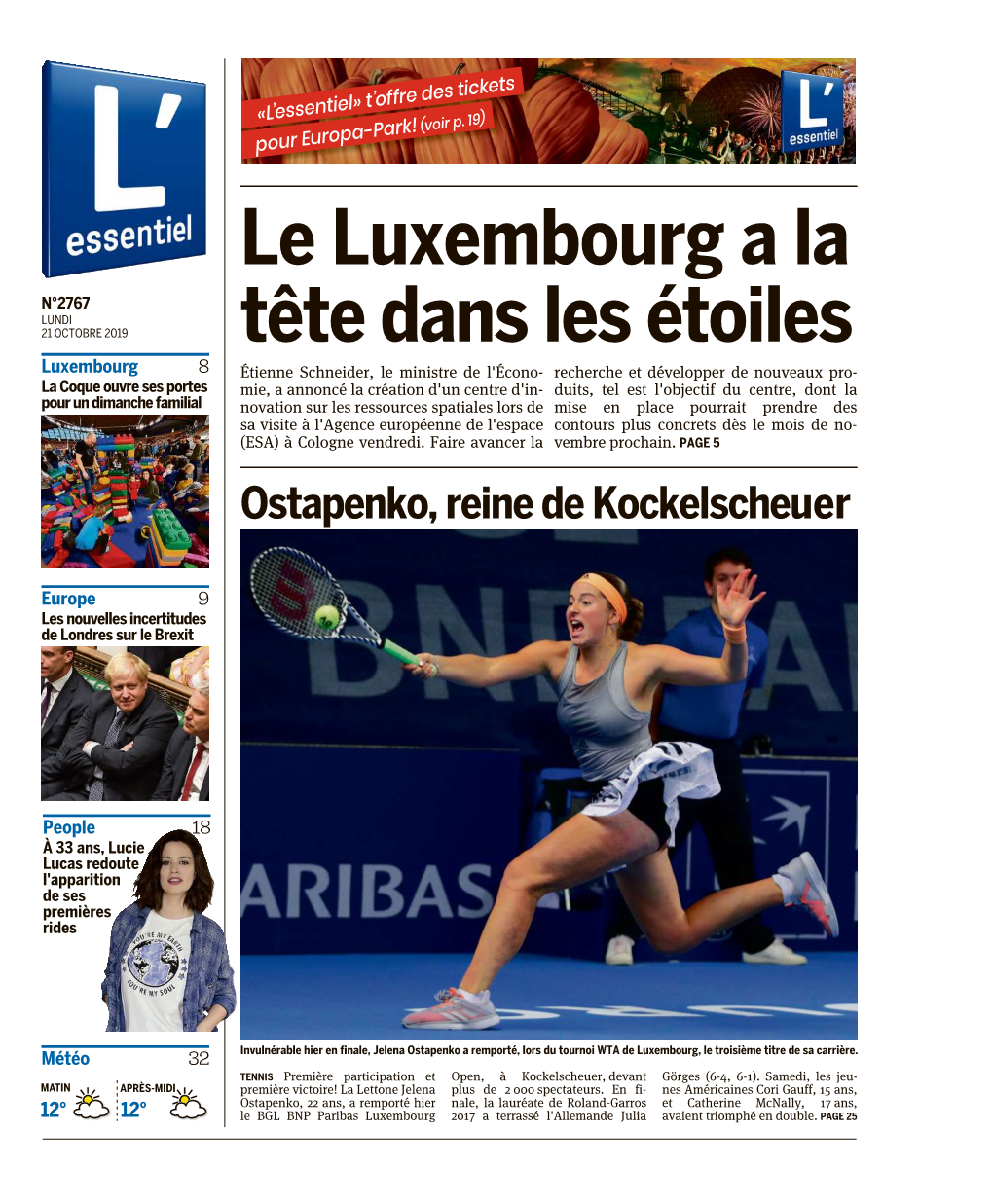 Le Luxembourg a La Têtedanslesétoiles