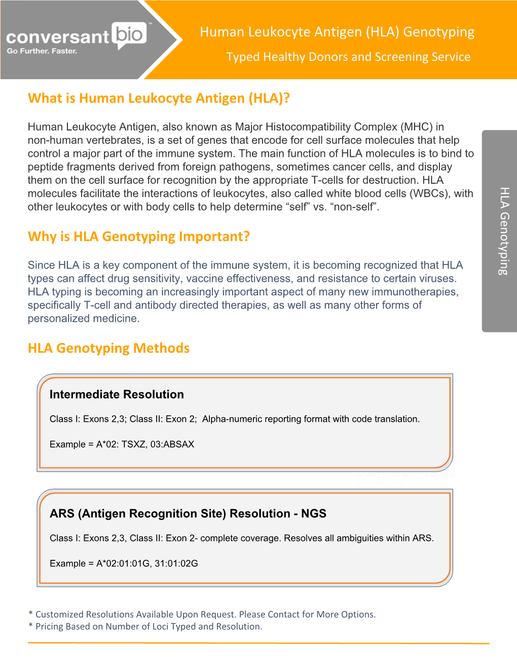 Human Leukocyte Antigen (HLA) Genotyping What Is Human Leukocyte Antigen (HLA)? Why Is HLA Genotyping Important? HLA Genotyping