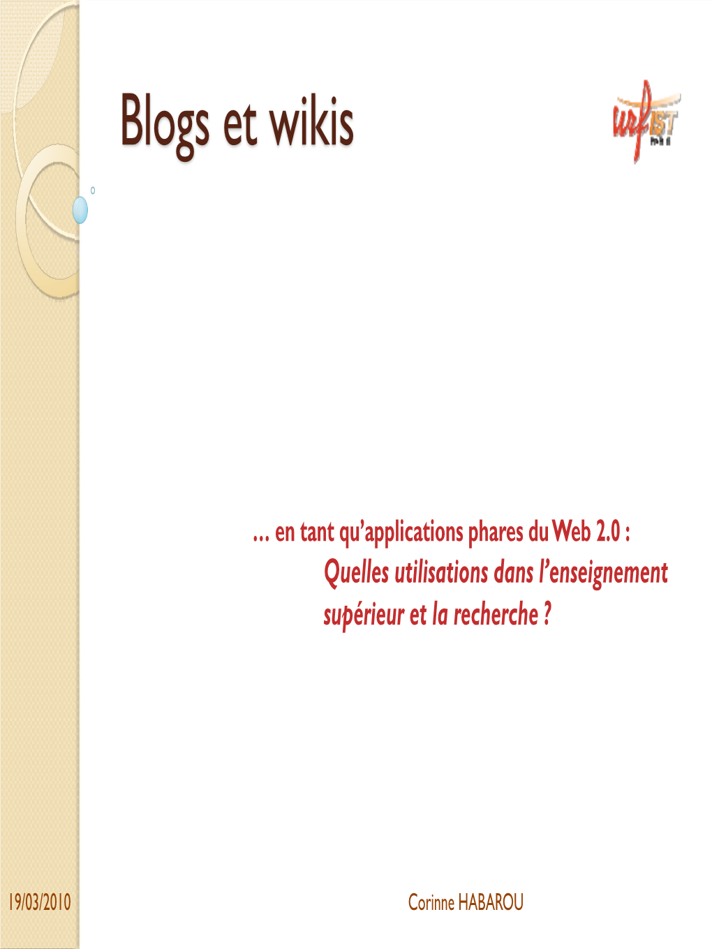 Blogs Et Wikis