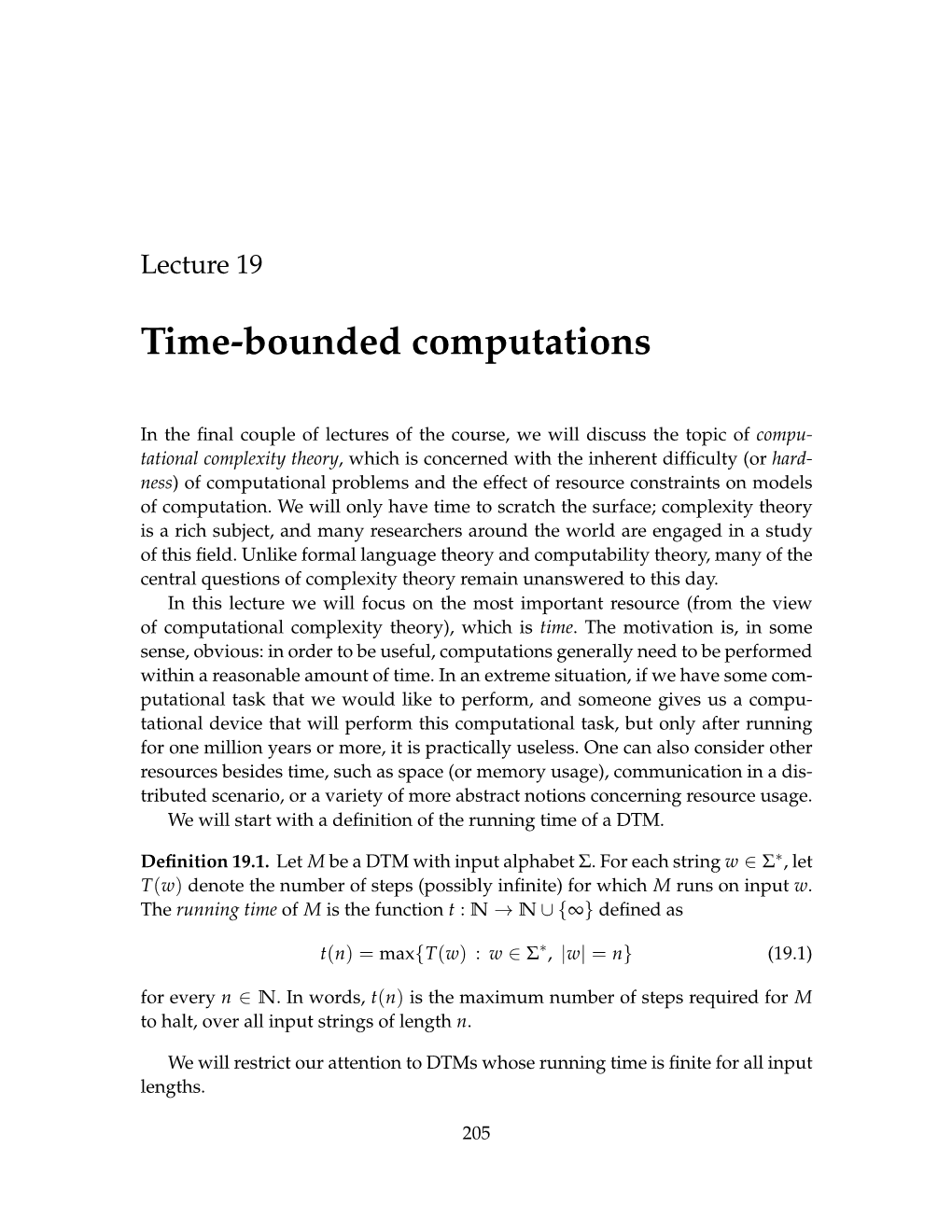 Time-Bounded Computations