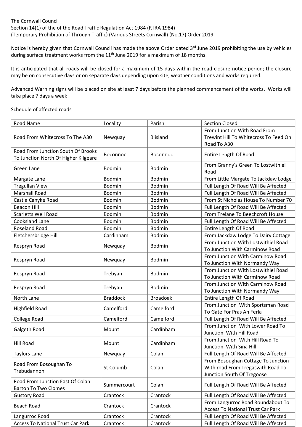 Road Traffic Regulation Act 1984, S