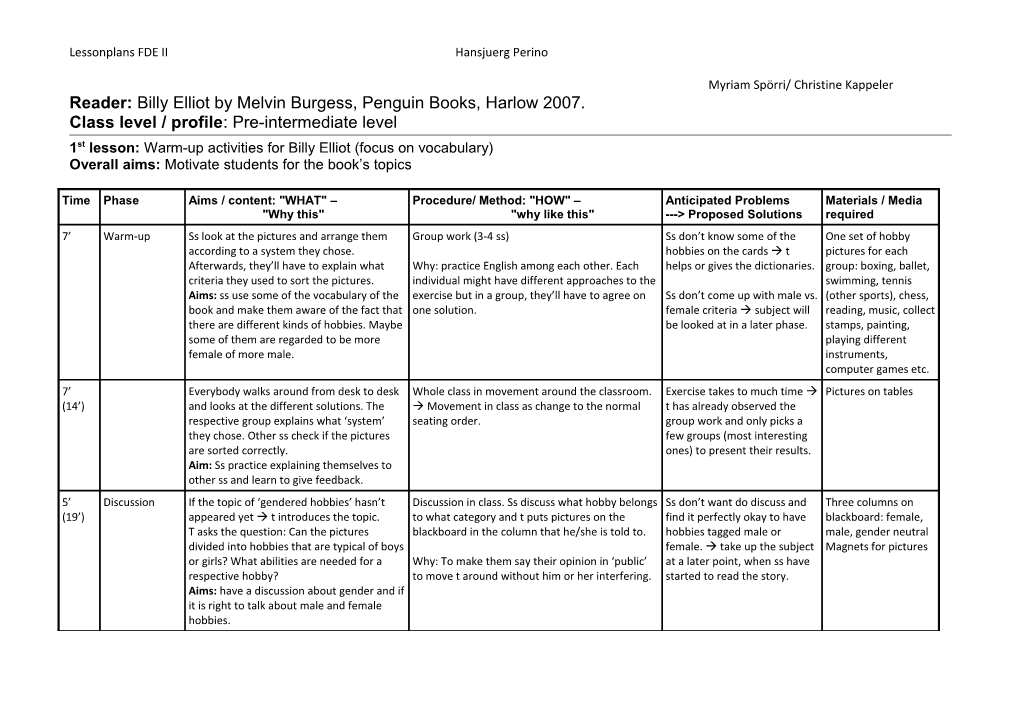 Lesson Plan: 2C in NEF, P s2