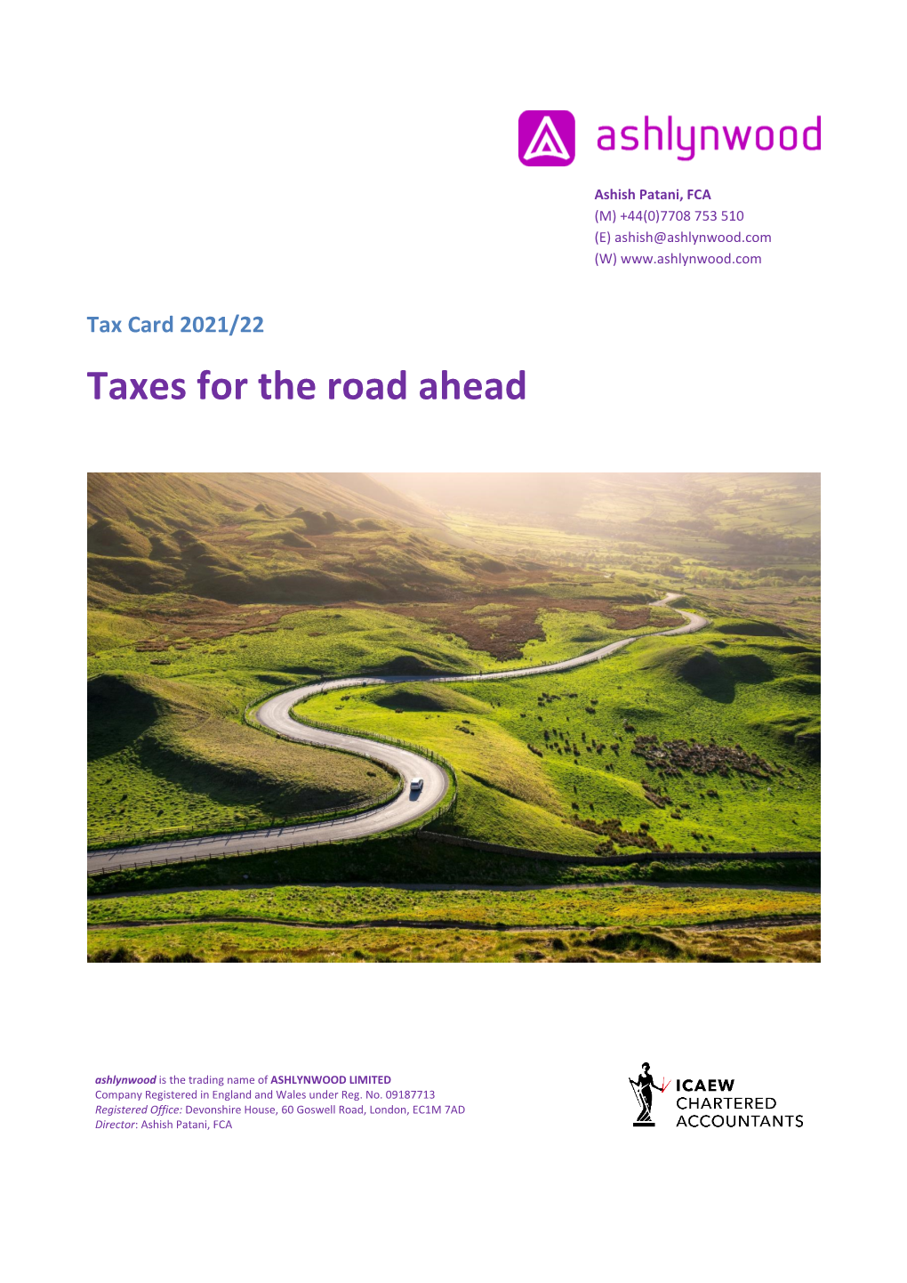Tax Card 2021/22 Taxes for the Road Ahead