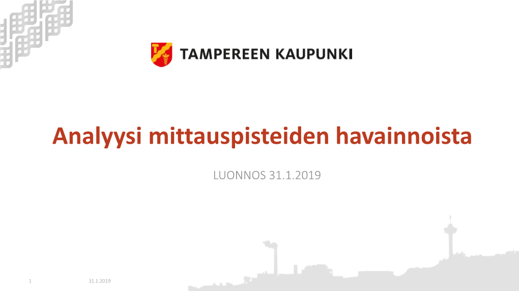 Analyysi Mittauspisteiden Havainnoista