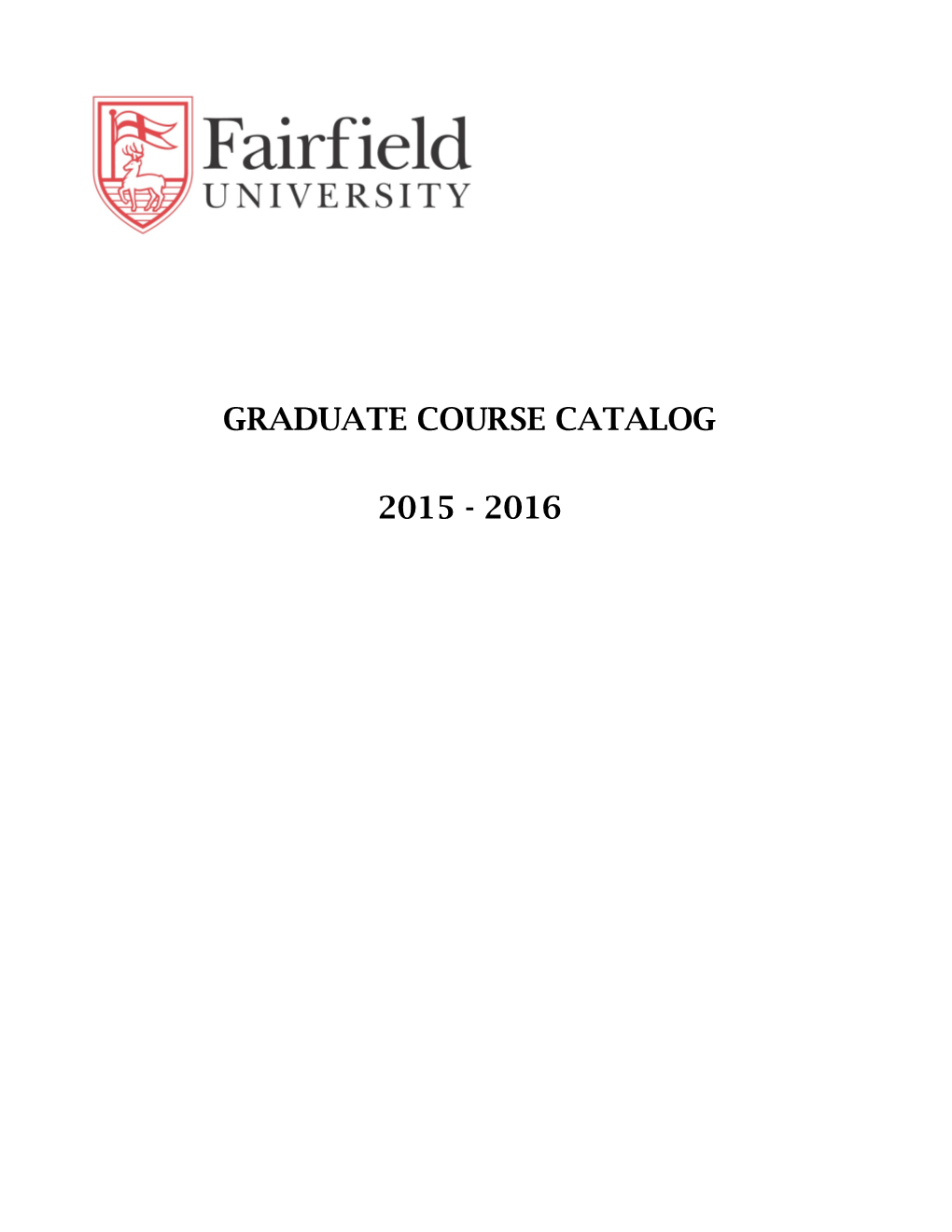 Graduate Course Catalog 2015