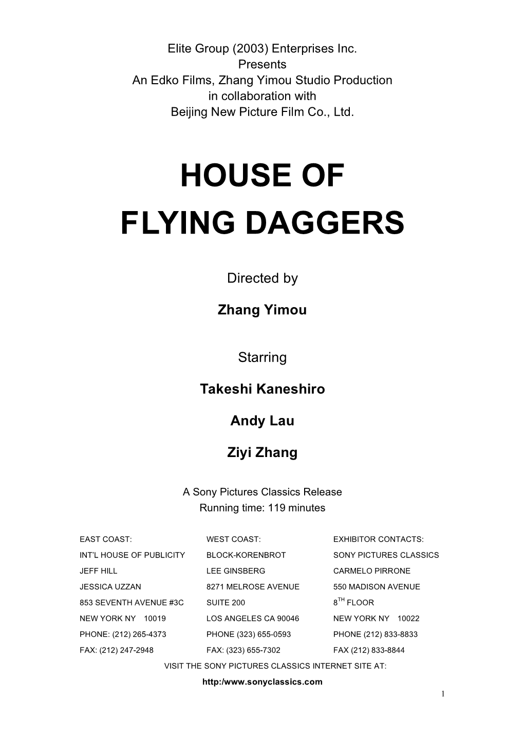 House of Flying Daggers