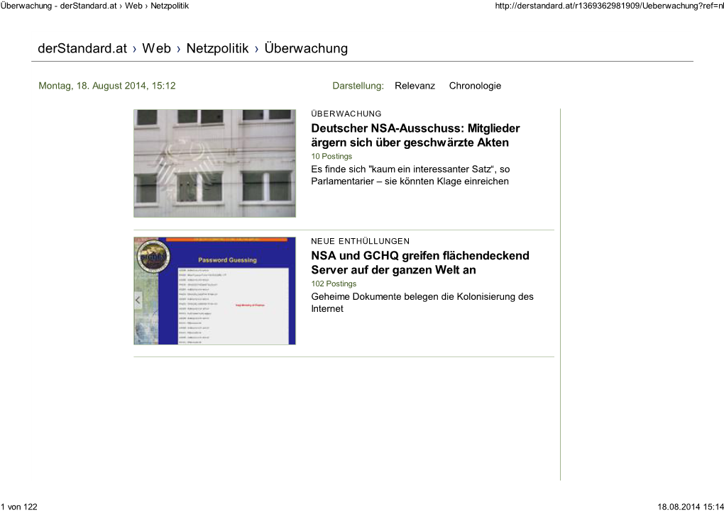 Derstandard.At Web Netzpolitik Überwachung