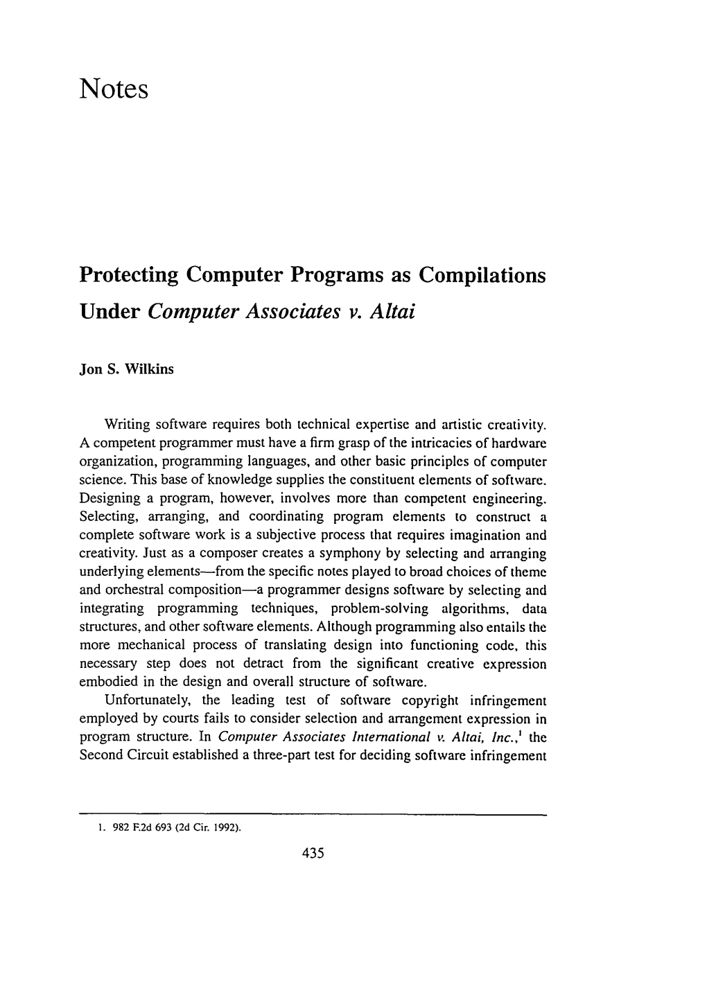 Protecting Computer Programs As Compilations Under Computer Associates V
