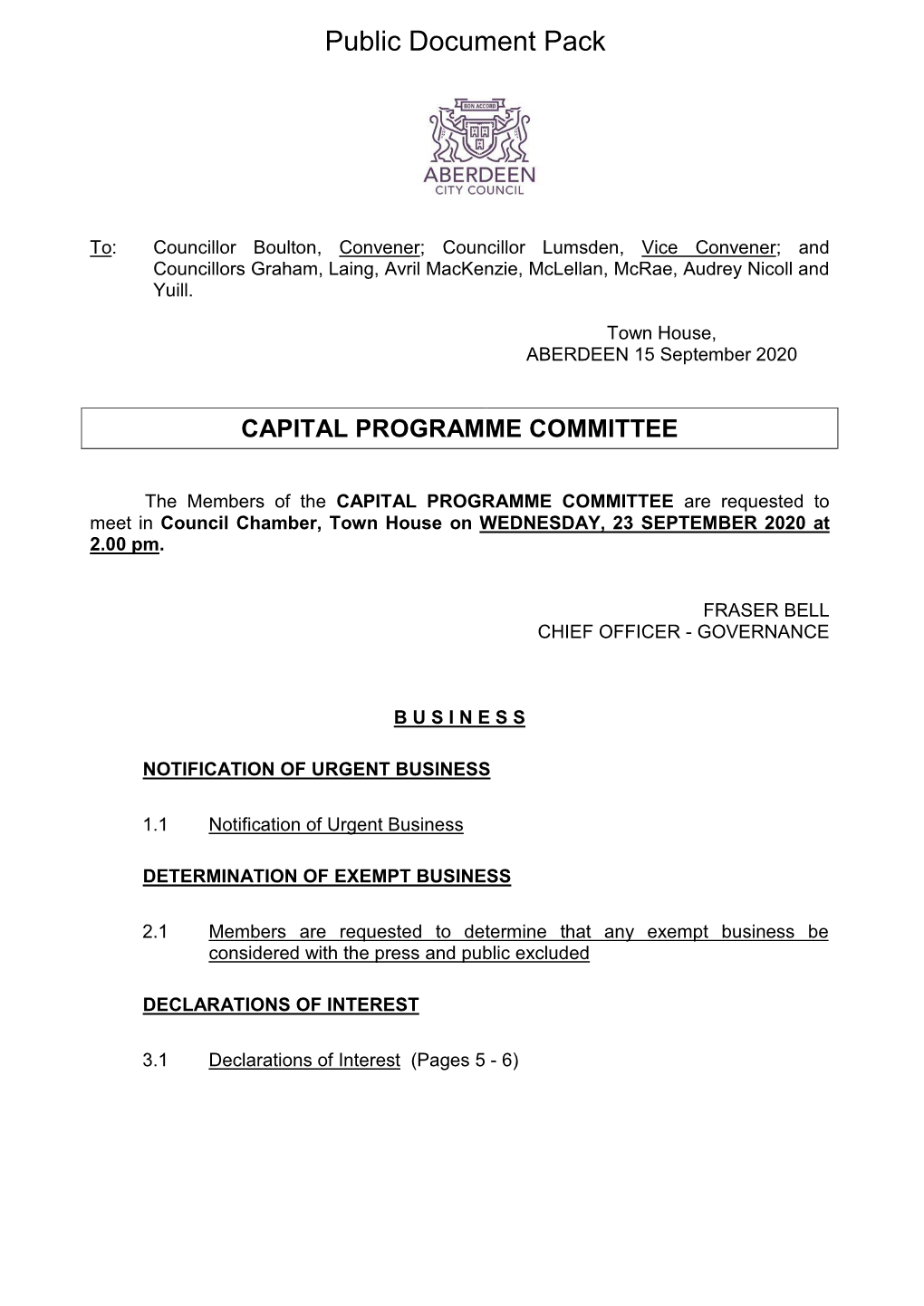 (Public Pack)Agenda Document for Capital Programme Committee, 23