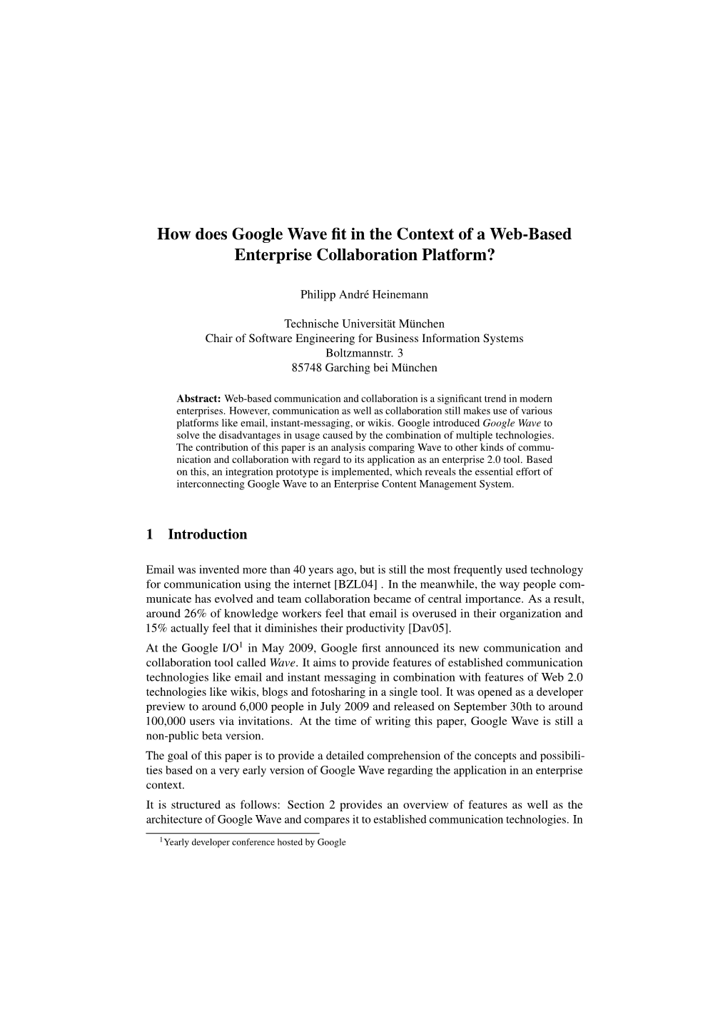 How Does Google Wave Fit in the Context of a Web-Based Enterprise