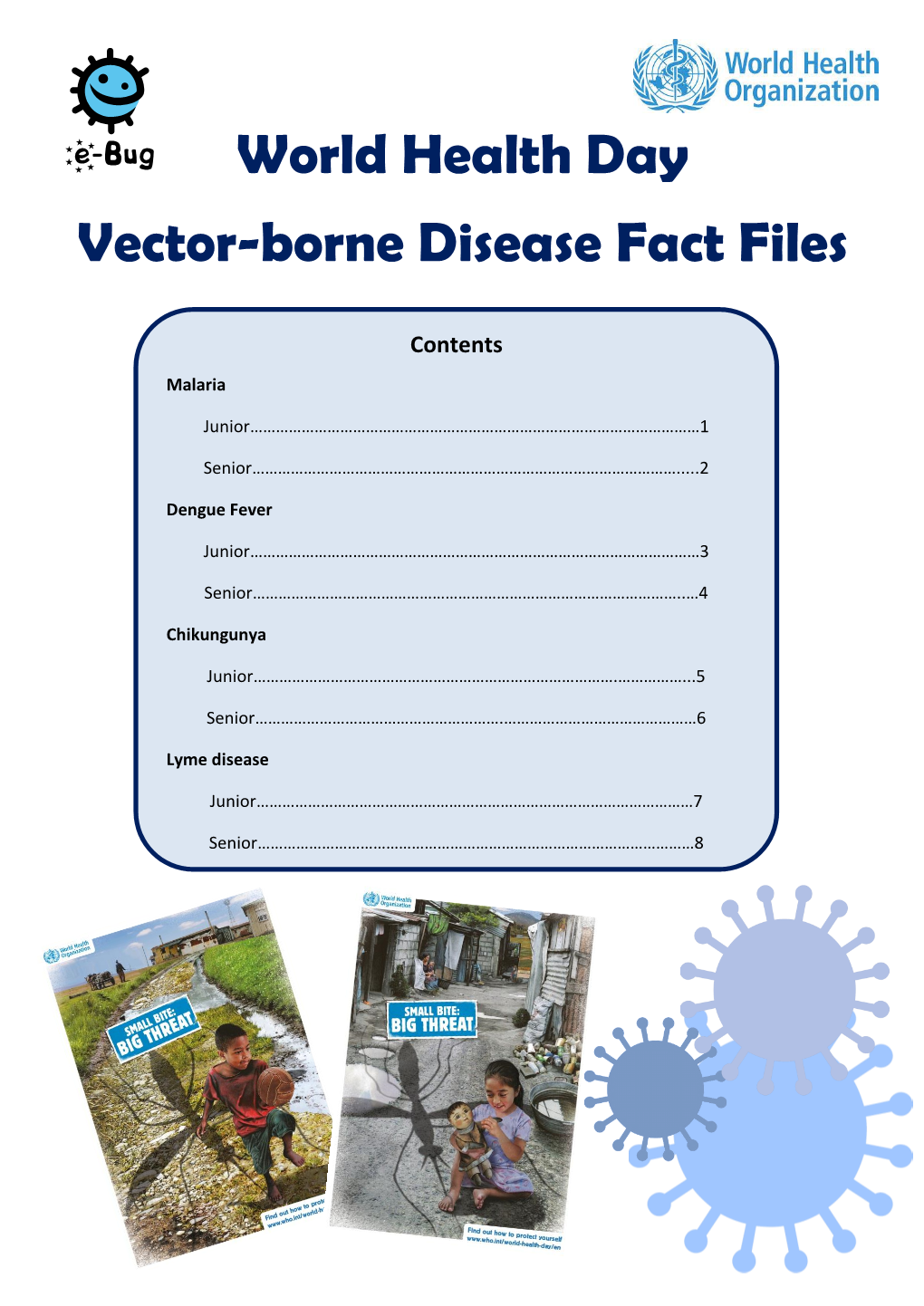 World Health Day Vector-Borne Disease Fact Files