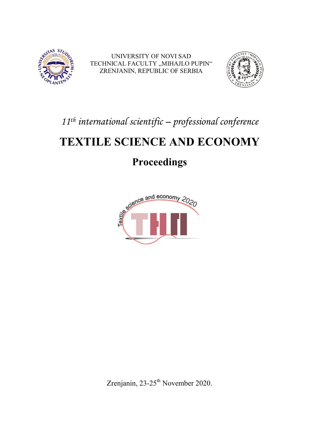 TEXTILE SCIENCE and ECONOMY Proceedings