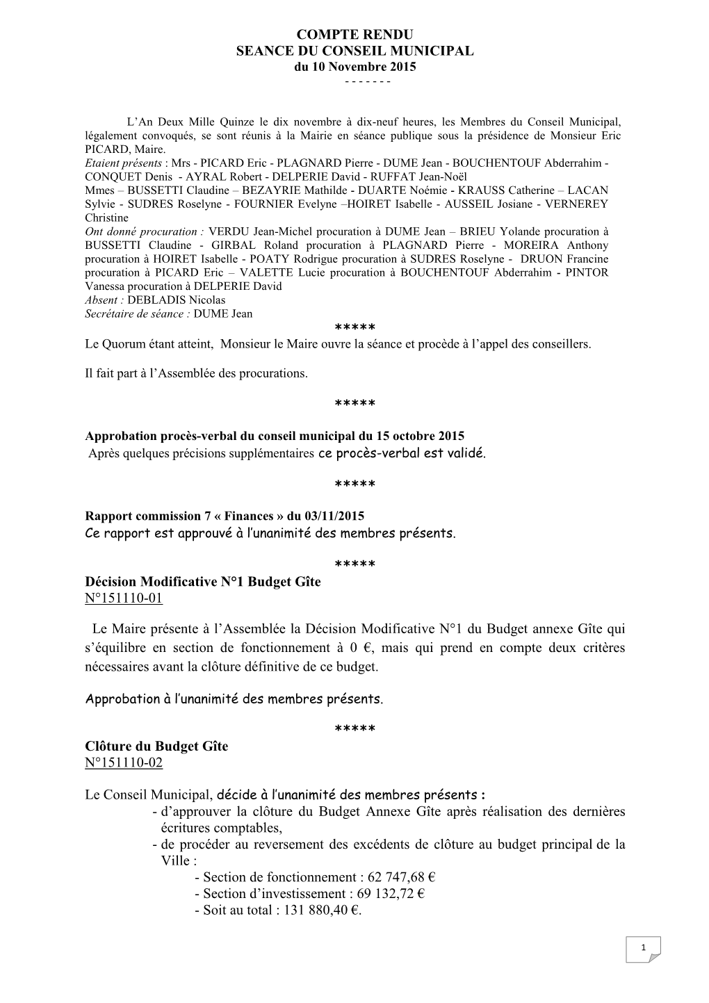 Télécharger Le Compte Rendu Du Conseil Municipal Du 10