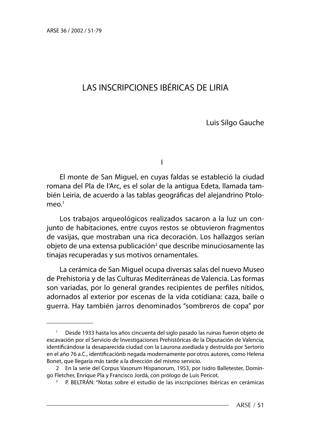 Las Inscripciones Ibéricas De Liria