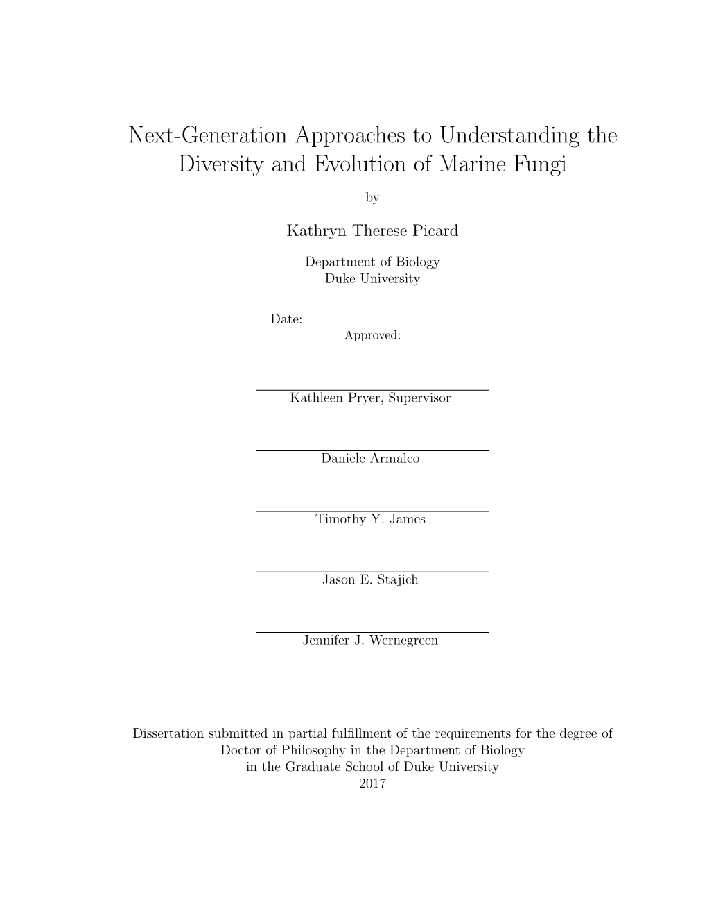 Next-Generation Approaches to Understanding the Diversity and Evolution of Marine Fungi