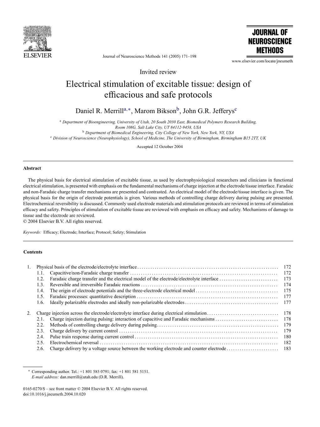 Electrical Stimulation of Excitable Tissue: Design of Efficacious And