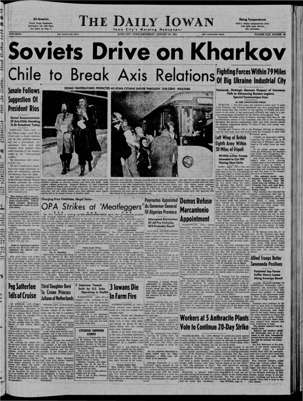 Daily Iowan (Iowa City, Iowa), 1943-01-20