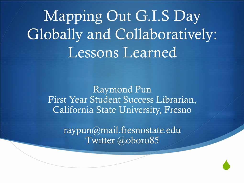 Mapping out G.I.S. Day Globally And