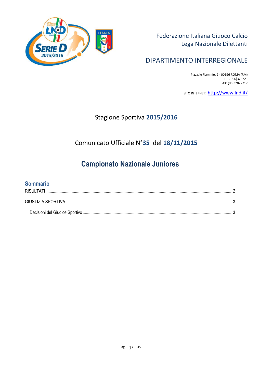 Campionato Nazionale Juniores