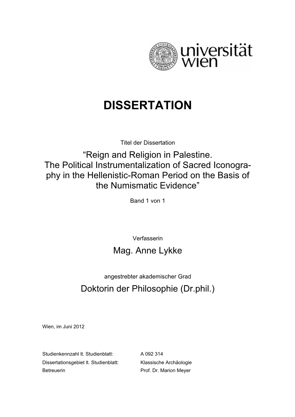 Dissertation