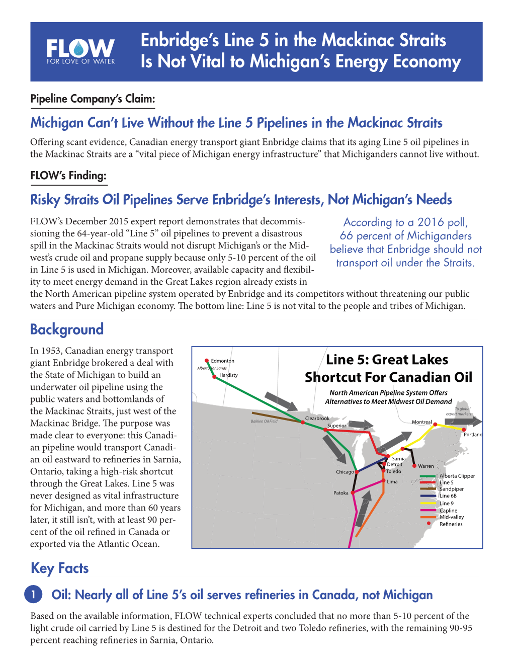 Enbridge's Line 5 in the Mackinac Straits Is Not Vital to Michigan's