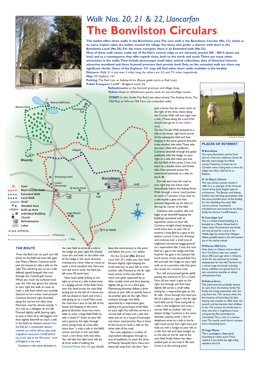 The Bonvilston Circulars This Leaflet Offers Three Walks in the Bonvilston Area.The Core Walk Is the Bonvilston Circular (No