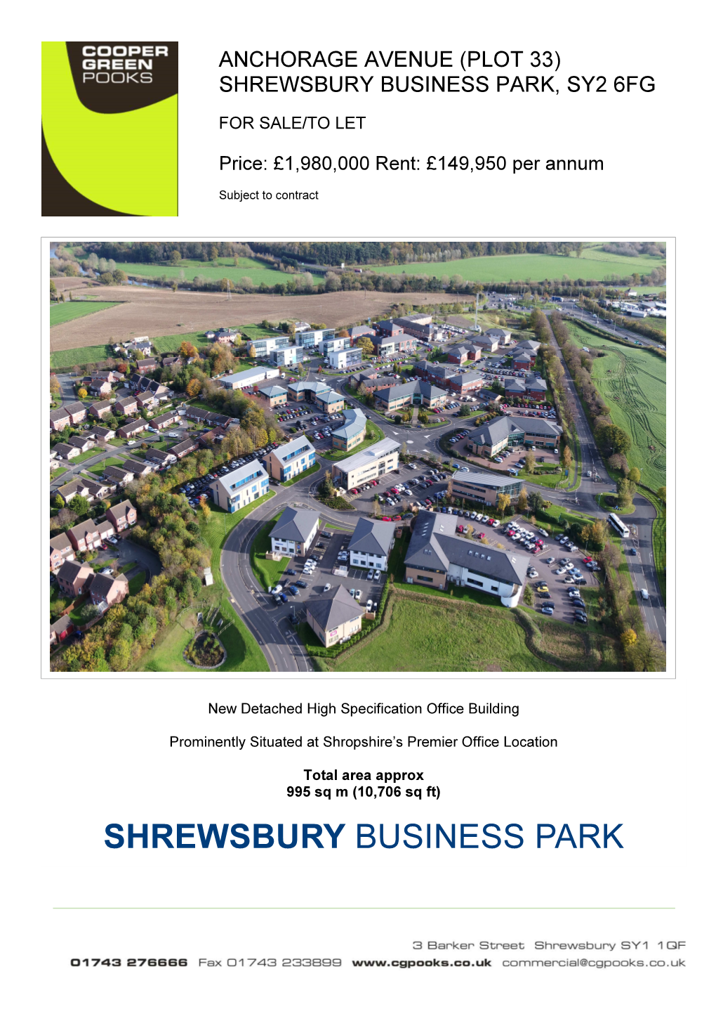 Shrewsbury Business Park, Sy2 6Fg