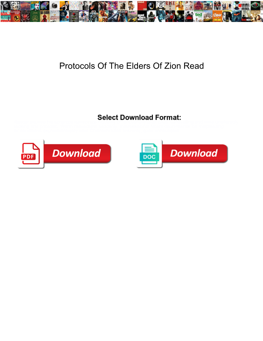 Protocols of the Elders of Zion Read