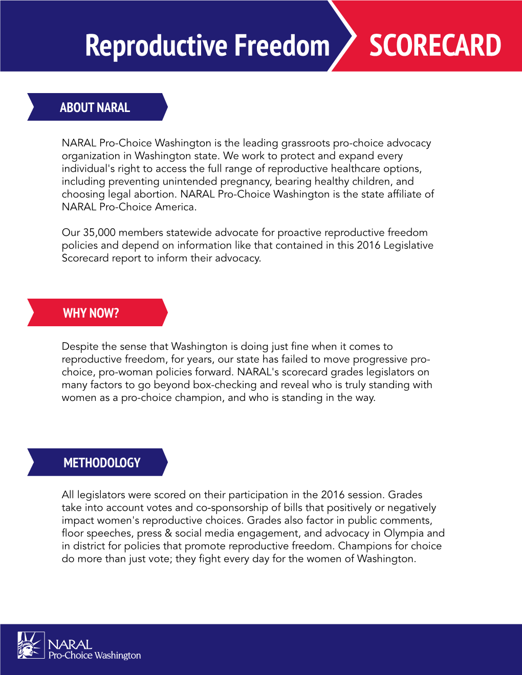 Reproductive Freedom SCORECARD