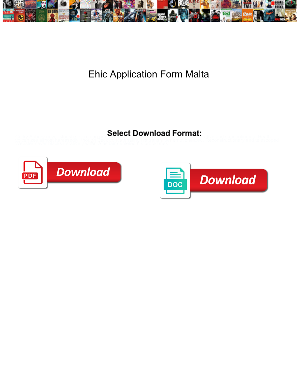 Ehic Application Form Malta