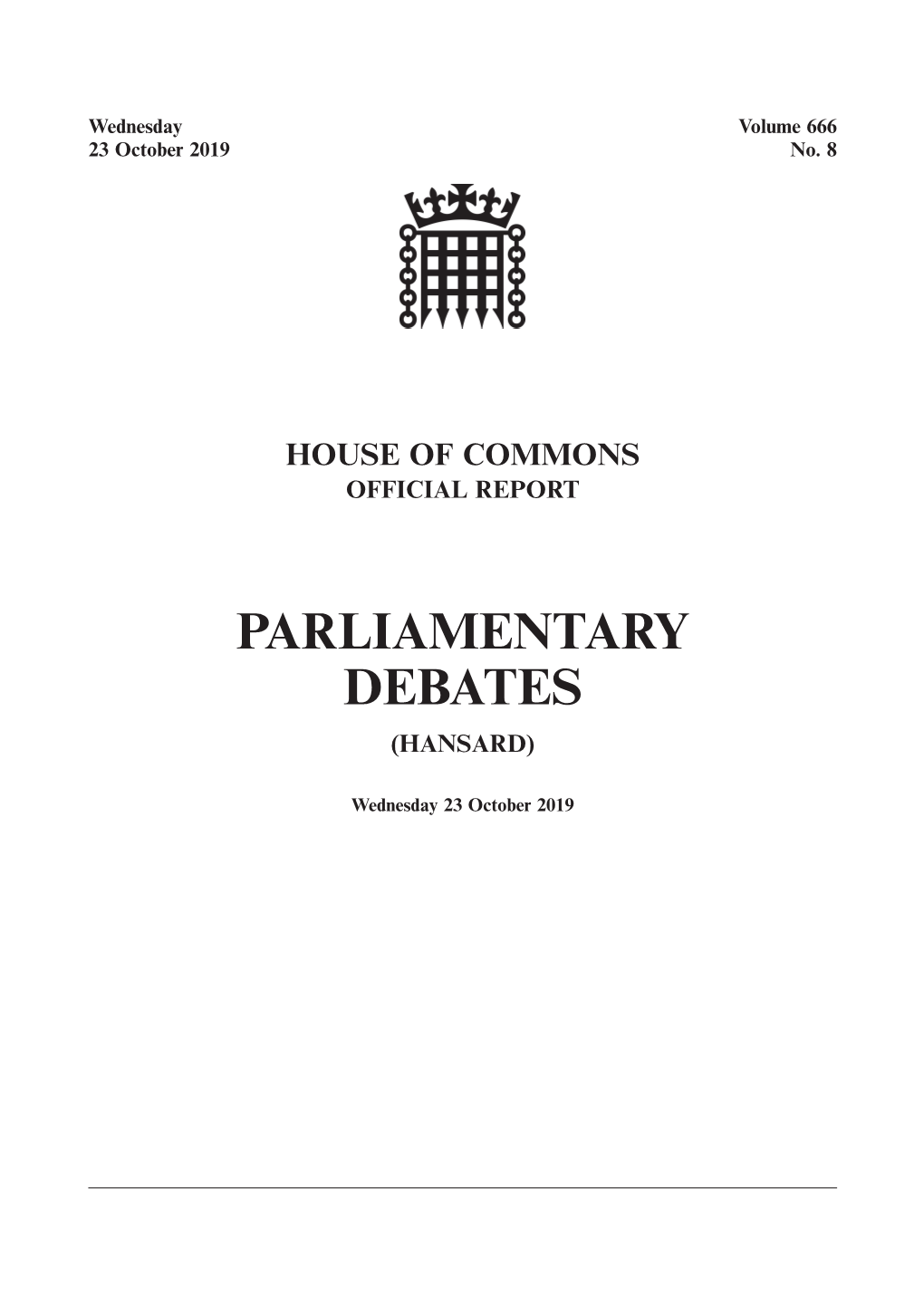 Whole Day Download the Hansard