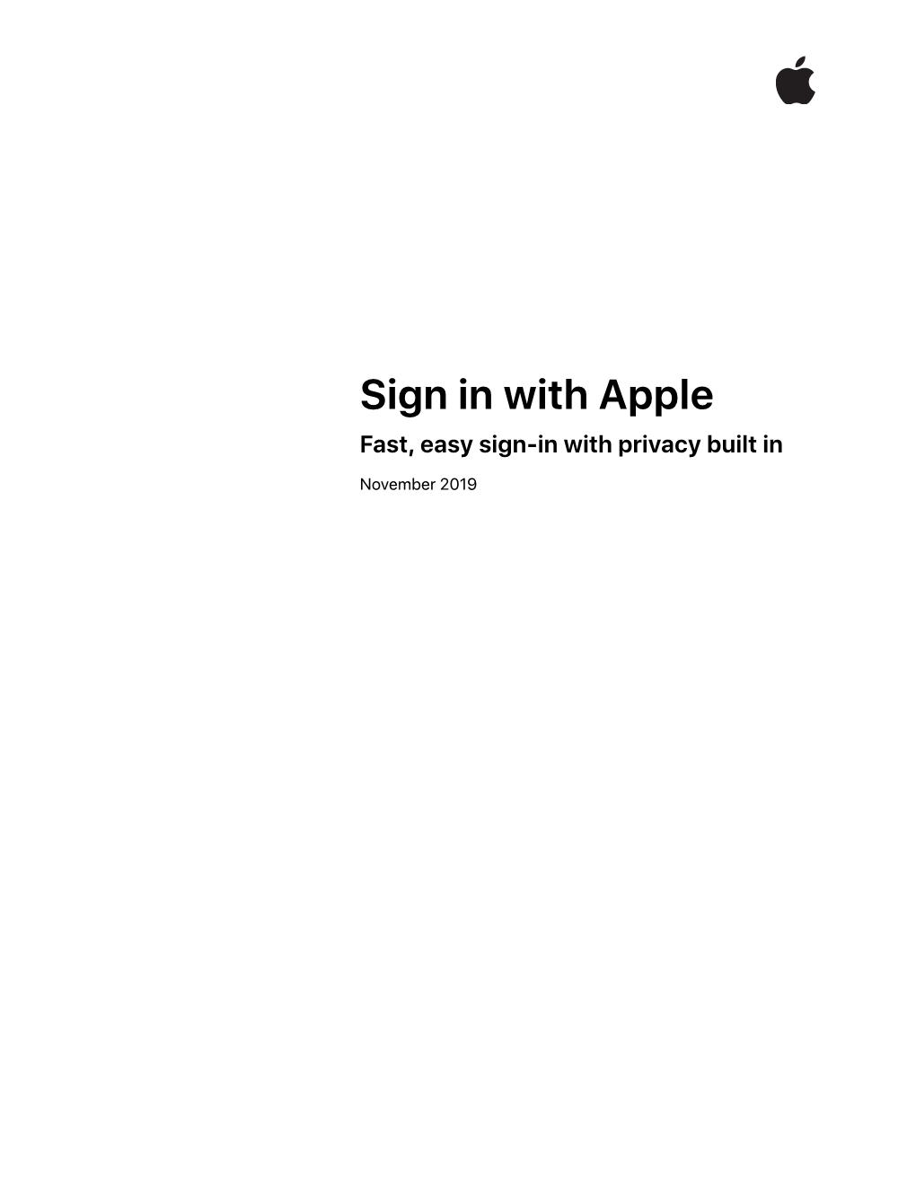 View the Sign in with Apple Tech Brief