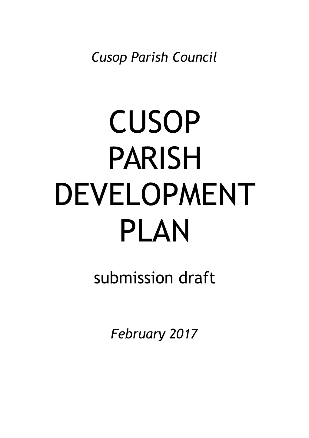 Cusop Parish Development Plan