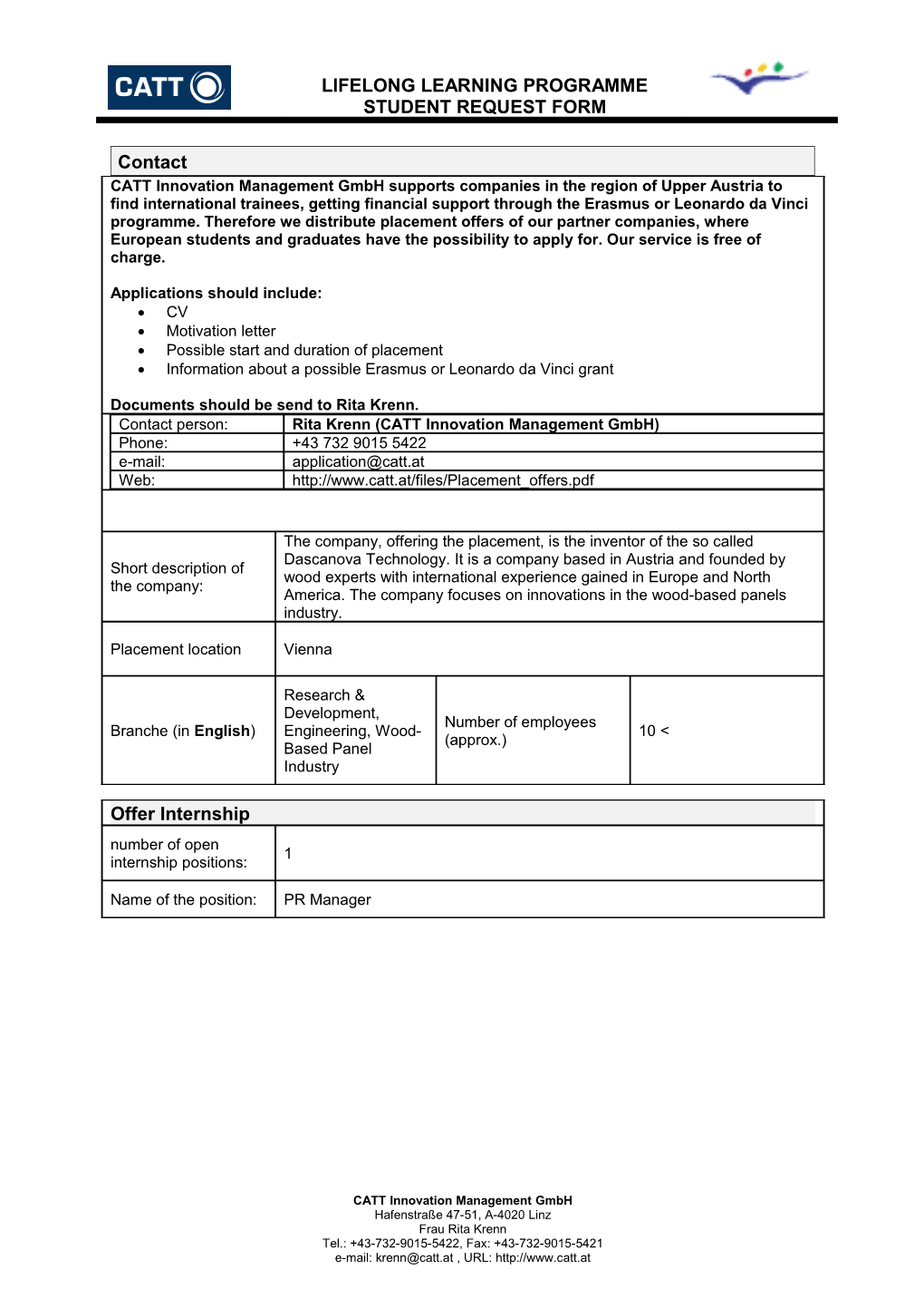 Student Request Form