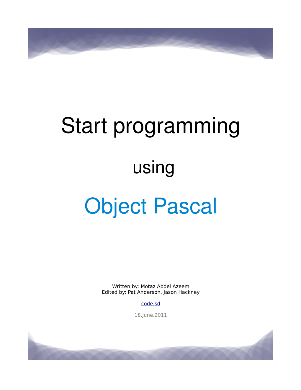 Start Programming Object Pascal