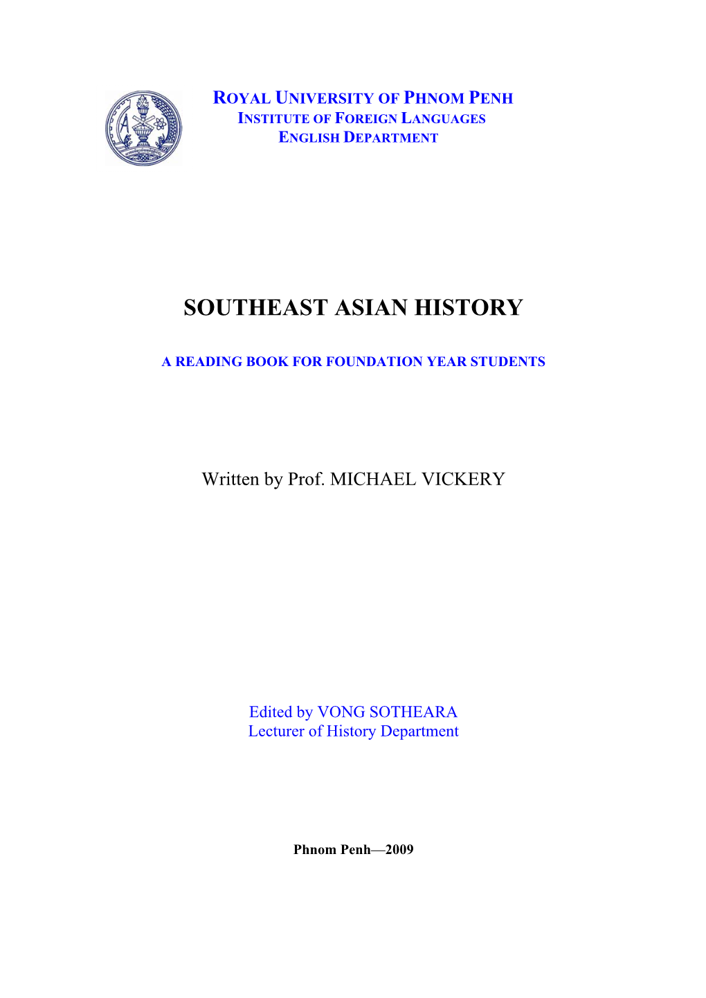 Southeast Asian History