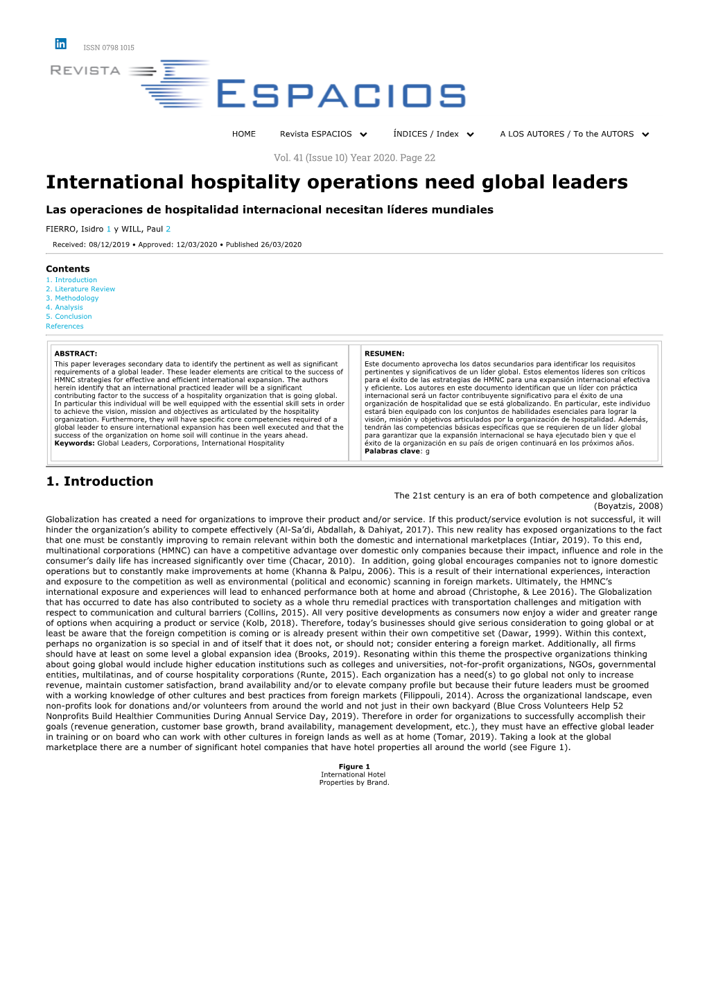 International Hospitality Operations Need Global Leaders