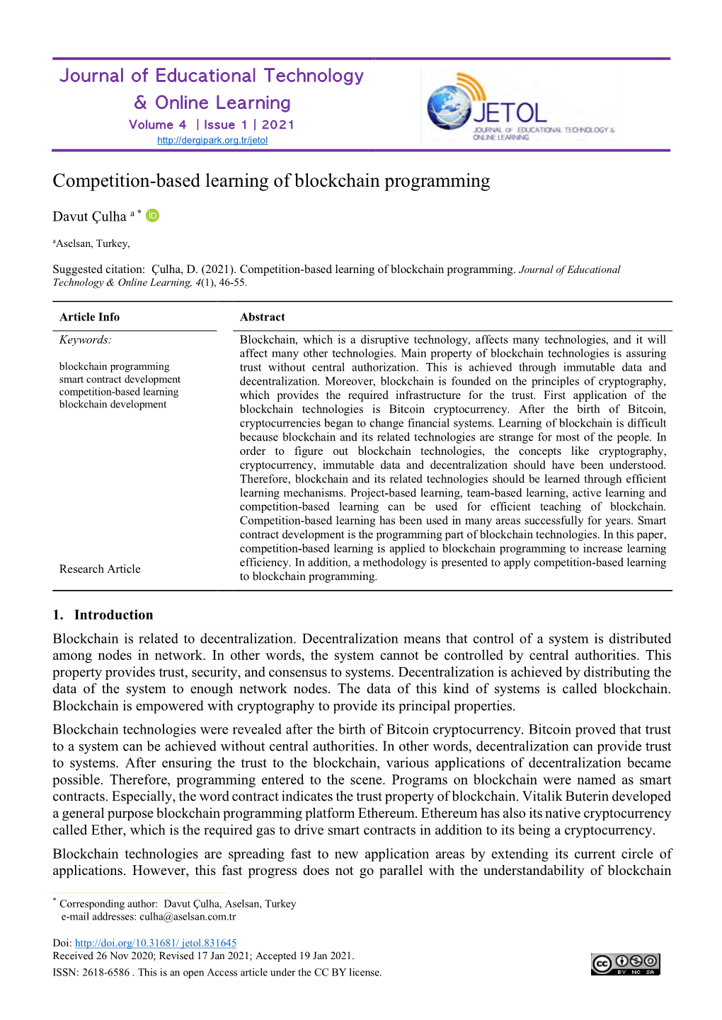 Competition-Based Learning of Blockchain Programming