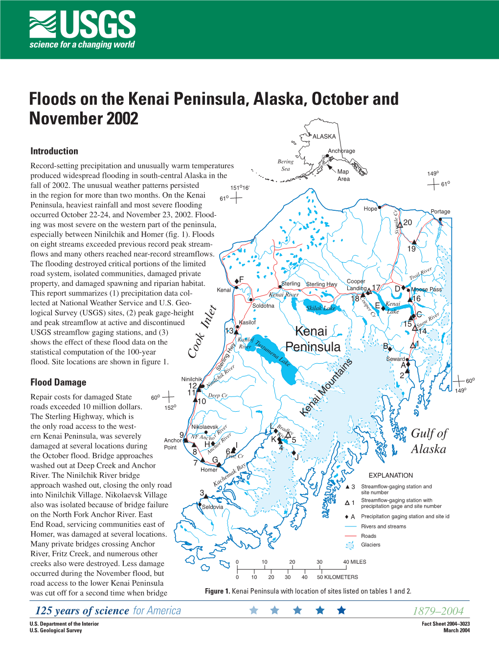 Floods on the Kenai Peninsula, Alaska, October and November 2002